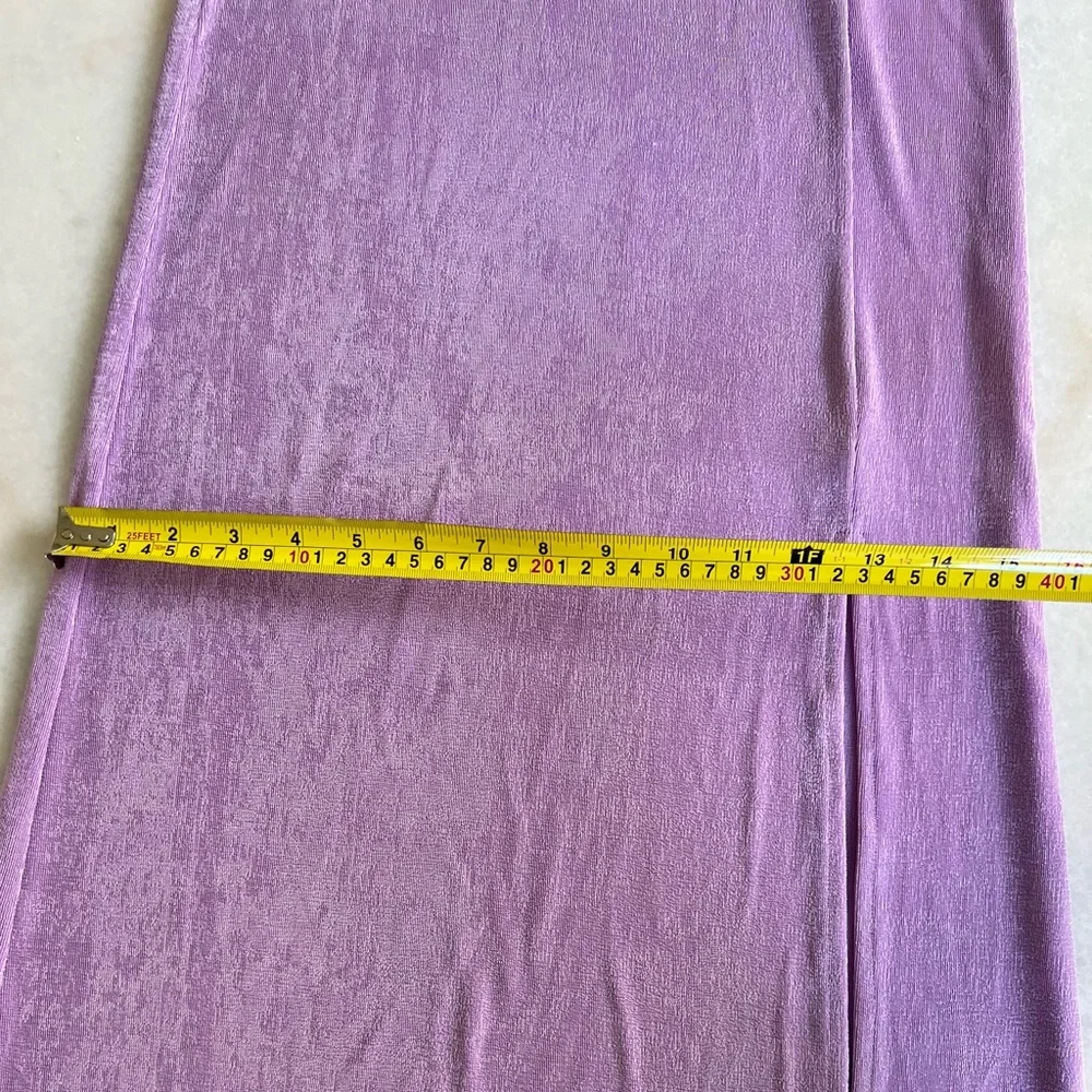 Cider Lavender Midi Dress Flirty Thigh High Stretchy Fabric Bustier Neckline - Picture 5 of 10